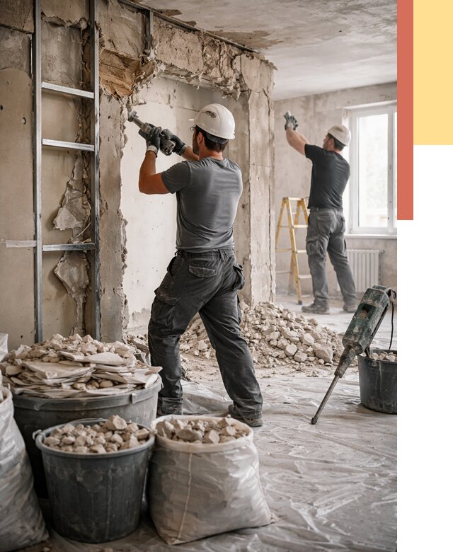 Демонтажные работы в Кохме от 2805 руб. — услуги и цена под ключ | ОТДЕЛОЧНИК-Кхм