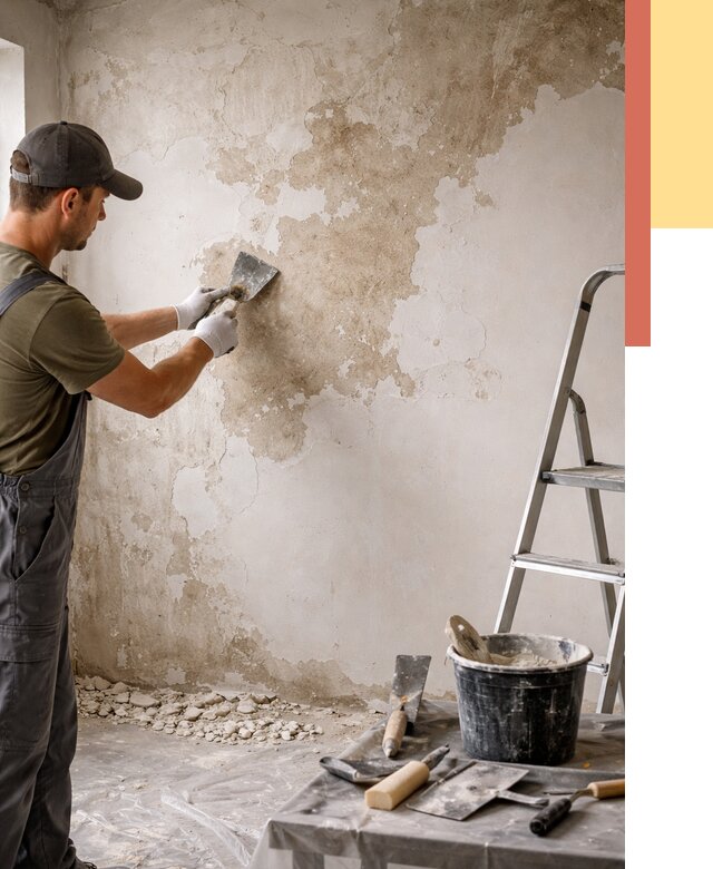 Снятие старой шпаклевки в Кохме от 1922 руб. — быстро и недорого | ОТДЕЛОЧНИК-Кхм