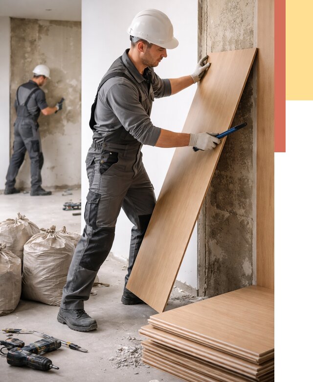 Демонтаж стеновых панелей в Кохме от 3636 руб. за м² быстро и недорого | ОТДЕЛОЧНИК-Кхм