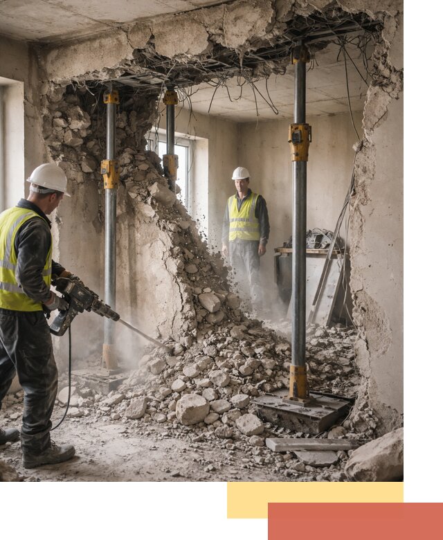 Снос несущих стен в Кохме с гарантией безопасности и качества