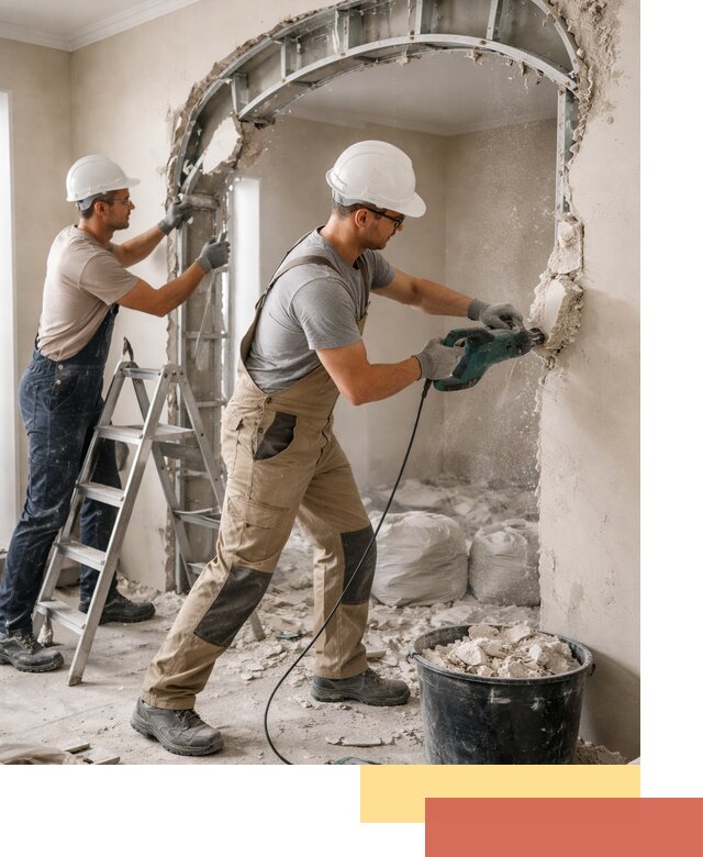 Демонтаж гипсокартонной арки в Кохме быстро и аккуратно