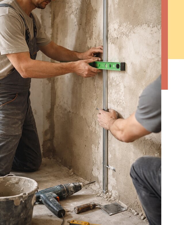 Установка штукатурных маяков в Кохме от 7272 руб. — быстро и недорого | ОТДЕЛОЧНИК-Кхм