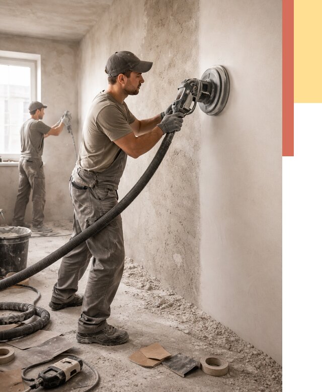 Шлифовка стен в Кохме от 1247 руб/м2 — быстро и недорого | ОТДЕЛОЧНИК-Кхм