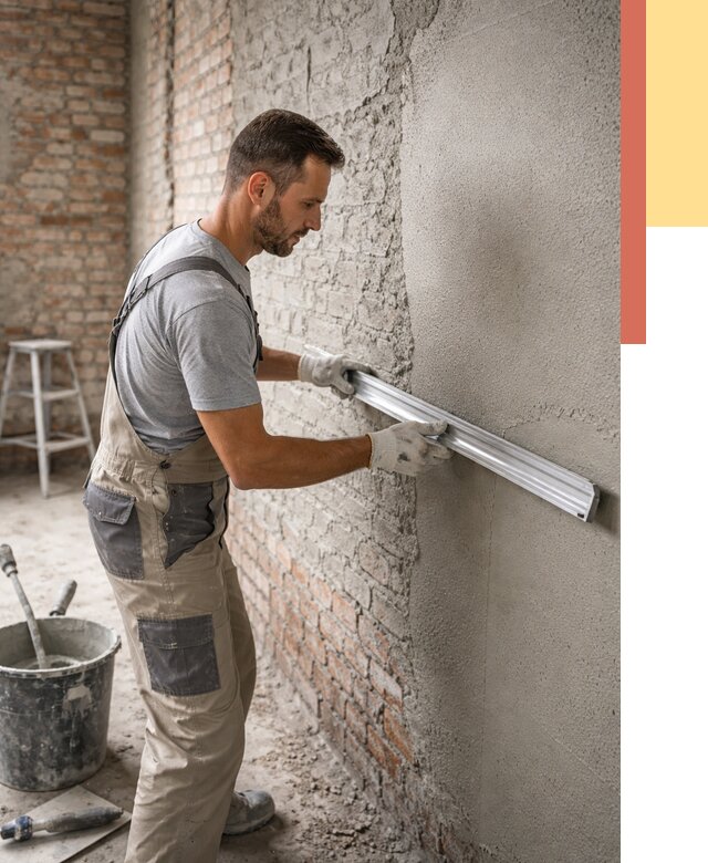 Штукатурка кирпичных стен в Кохме от 4675 руб/м2 — быстро и недорого | ОТДЕЛОЧНИК-Кхм