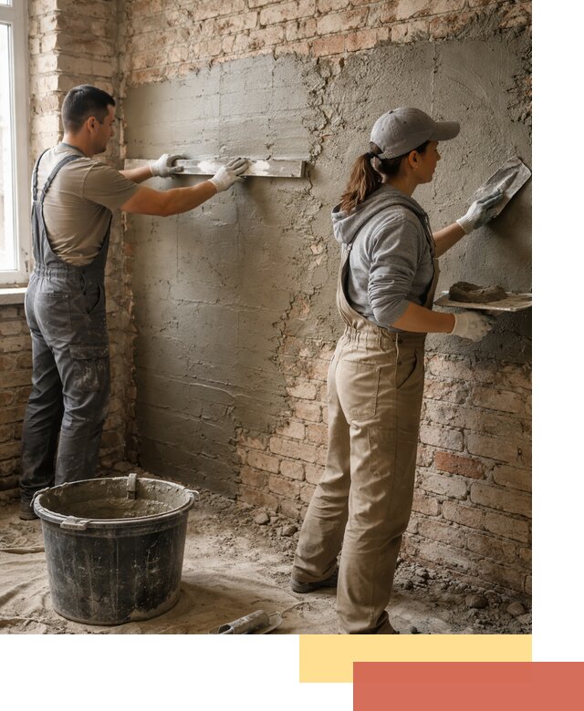 Штукатурка кирпичных стен в Кохме — качественно и надежно