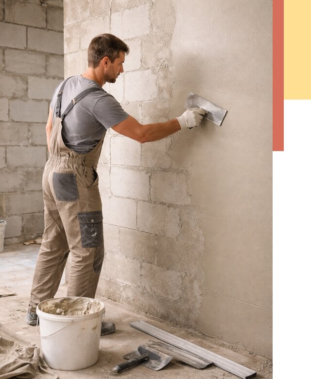 Штукатурка стен из газобетона в Кохме от 2181 руб./м2 — быстро и недорого | ОТДЕЛОЧНИК-Кхм