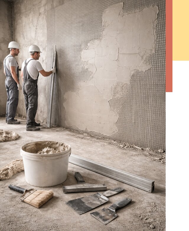Штукатурка стен по сетке в Кохме от 5713 руб./м2 — быстро и недорого | ОТДЕЛОЧНИК-Кхм