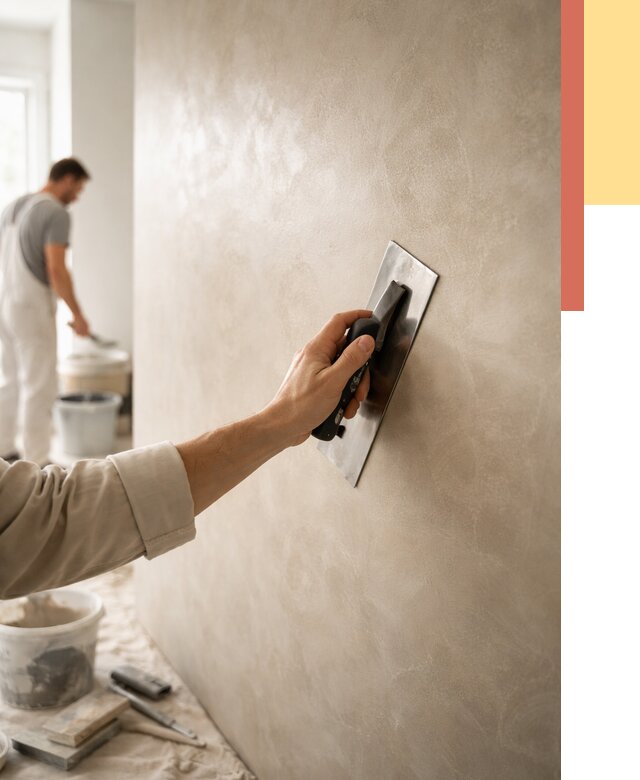 Венецианская штукатурка в Кохме от 3636 руб/м² — нанесение стен под ключ | ОТДЕЛОЧНИК-Кхм