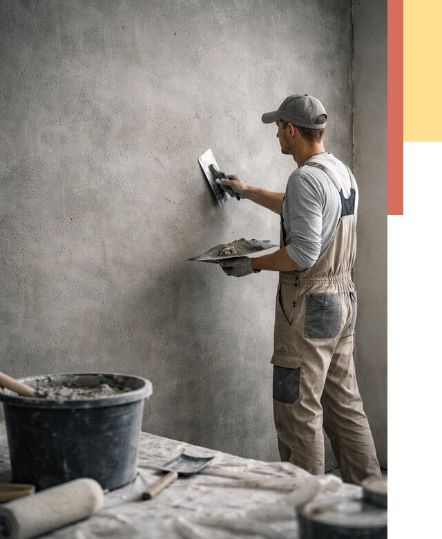 Декоративная штукатурка под бетон в Кохме от 2597 руб./м² — нанесение под ключ | ОТДЕЛОЧНИК-Кхм