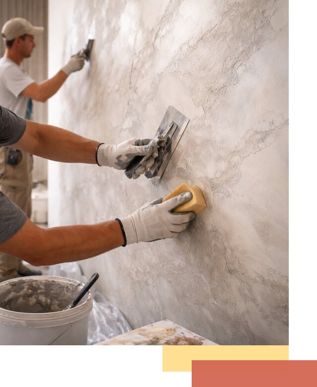 Декоративная штукатурка под мрамор в Кохме для стен и потолков