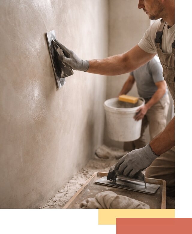Нанесение марокканской штукатурки таделакт в Кохме