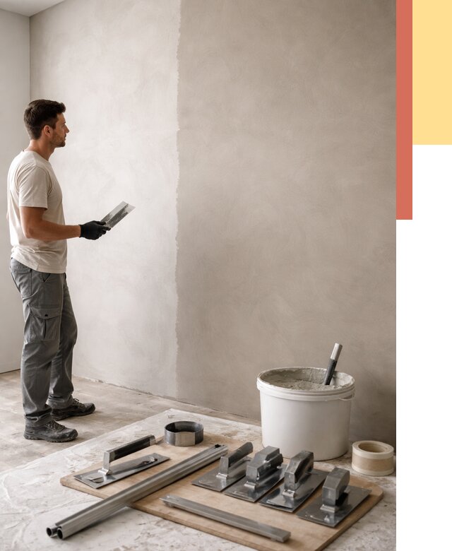 Нанесение микроцемента на стены в Кохме от 3324 руб./м2 под ключ | ОТДЕЛОЧНИК-Кхм