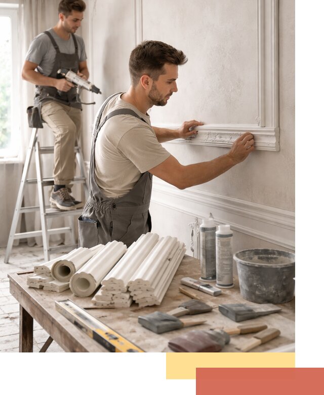 Монтаж лепнины на стены в Кохме профессионально и качественно