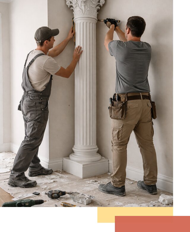 Установка декоративных колонн в Кохме под ключ