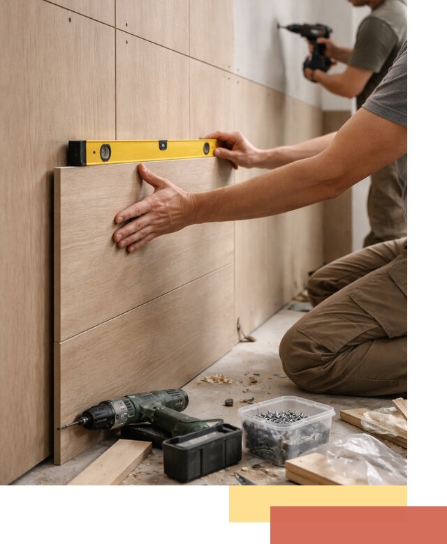 Профессиональный монтаж МДФ панелей на стены в Кохме