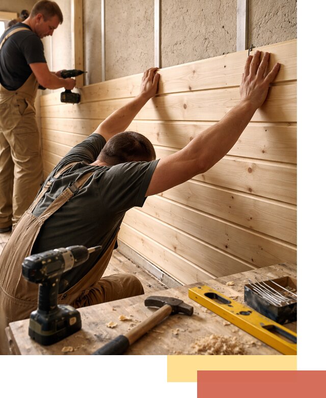 Монтаж деревянной вагонки на стены в Кохме быстро и качественно