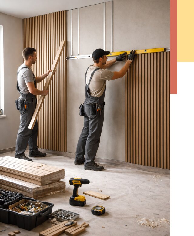 Монтаж реечных панелей на стены в Кохме от 1247 руб. — быстро и недорого | ОТДЕЛОЧНИК-Кхм