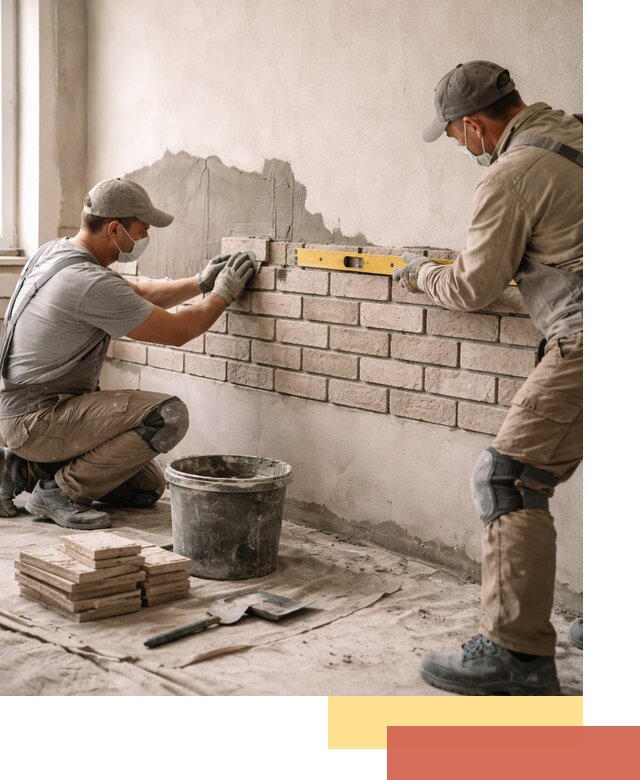 Монтаж декоративного кирпича профессионально в Кохме