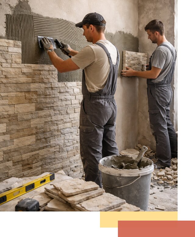 Монтаж искусственного камня в Кохме — облицовка стен и фасадов