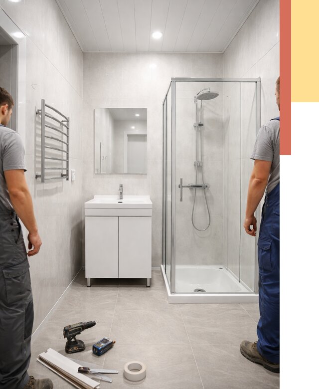 Отделка ванной комнаты панелями ПВХ в Кохме от 4675 руб. за м2 | ОТДЕЛОЧНИК-Кхм