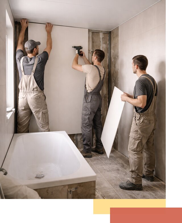 Отделка ванной панели ПВХ профессионально в Кохме