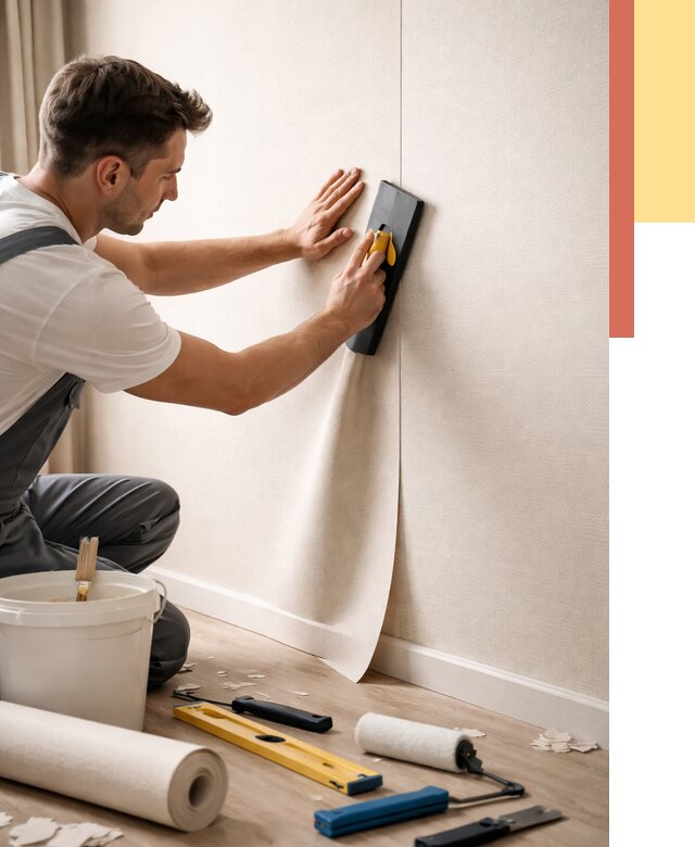 Поклейка виниловых обоев в Кохме от 4675 руб. | Быстро и недорого — ОТДЕЛОЧНИК-Кхм