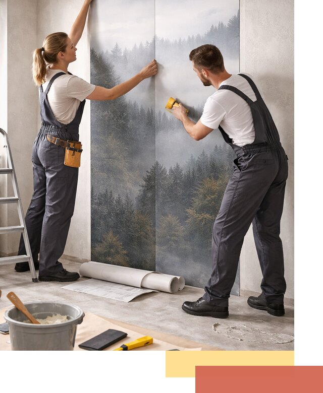 Поклейка фотообоев профессионально в Кохме под ключ