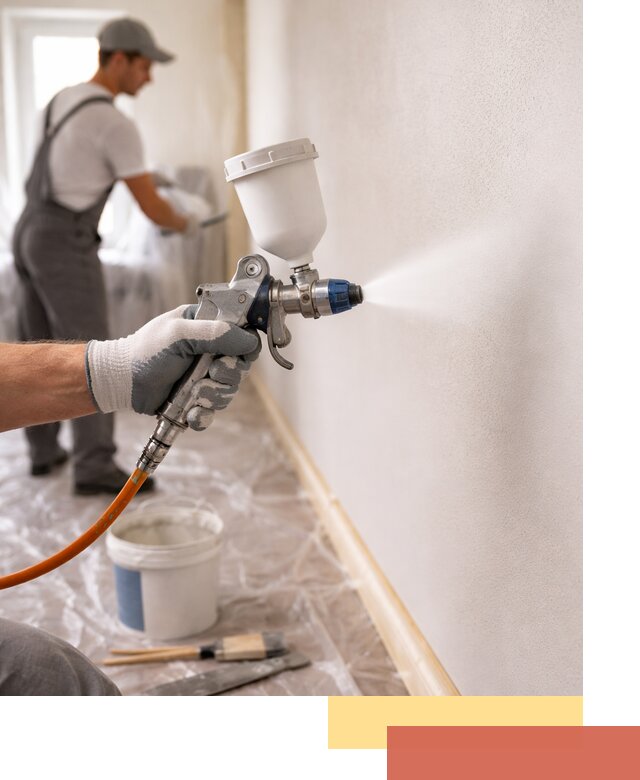 Покраска стен краскопультом в Кохме быстро и качественно