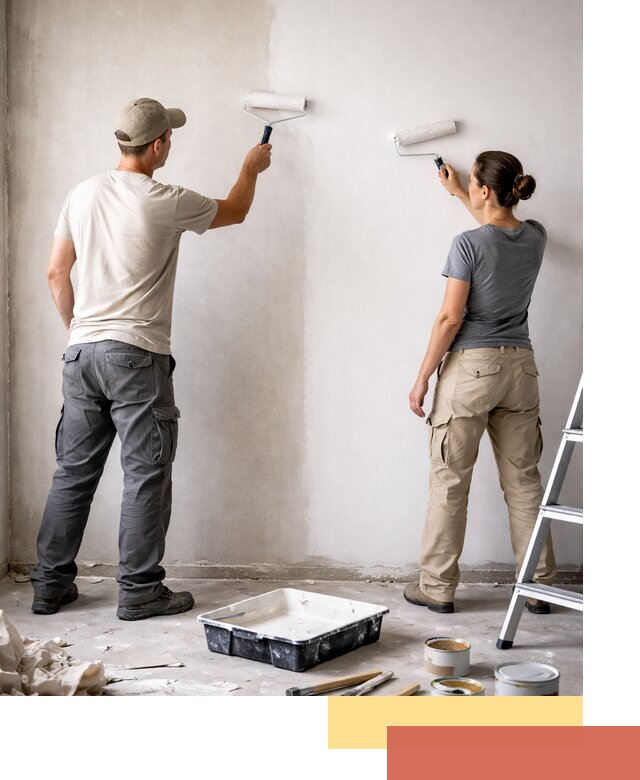 Окраска стен по стеклохолсту в Кохме качественно и долговечно