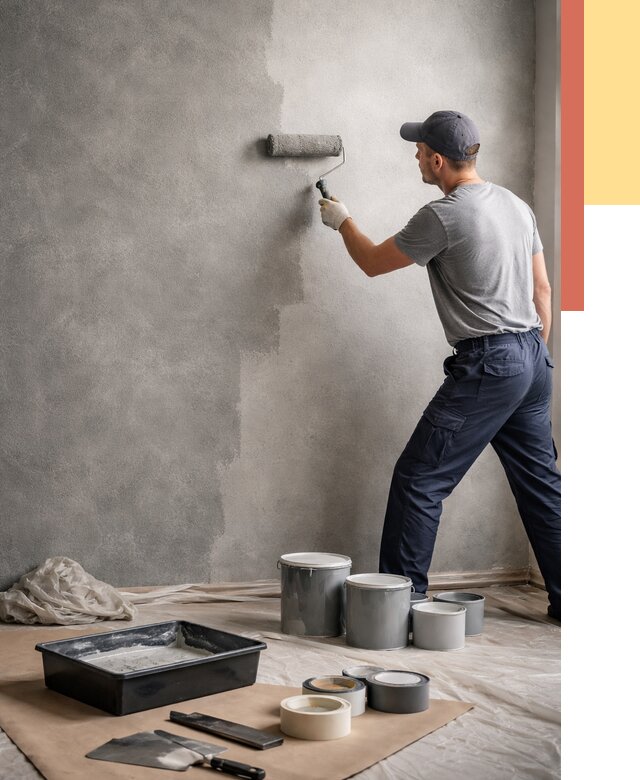 Покраска стен под бетон в Кохме от 675 руб. за м2 — быстро и недорого | ОТДЕЛОЧНИК-Кхм