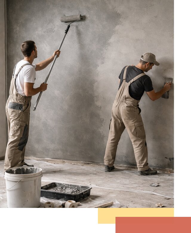 Покраска стен под бетон в Кохме профессионально и недорого