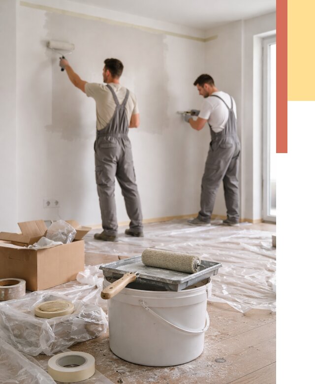 Покраска стен в квартире в Кохме от 2597 руб/м2 — быстро и недорого | ОТДЕЛОЧНИК-Кхм