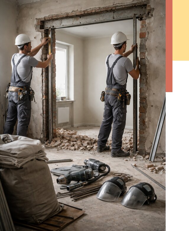 Расширение дверного проема в Кохме от 12985 руб. под ключ | ОТДЕЛОЧНИК-Кхм