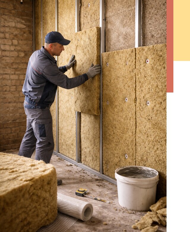 Утепление стен минватой в Кохме от 1402 руб./м2 — недорого и быстро | ОТДЕЛОЧНИК-Кхм