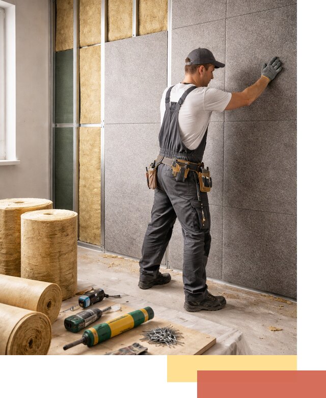 Профессиональная шумоизоляция стен в Кохме для квартиры и офиса