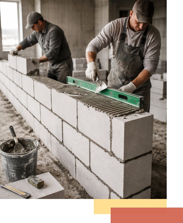 Кладка перегородок из газобетона в Кохме быстро и качественно