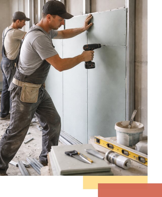 Кладка влагостойких перегородок ПГП в Кохме