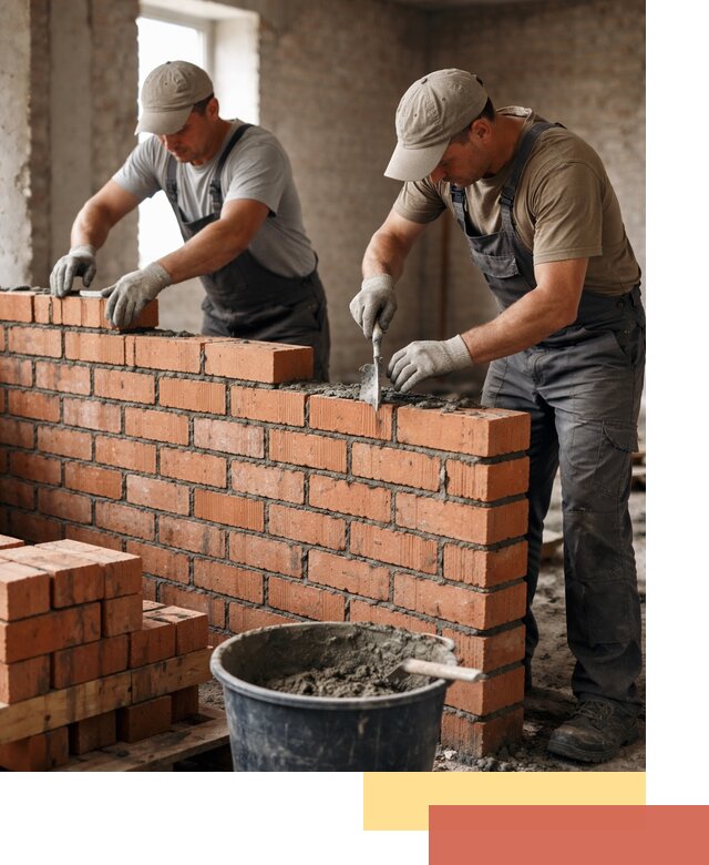 Кладка кирпичных перегородок под ключ в Кохме