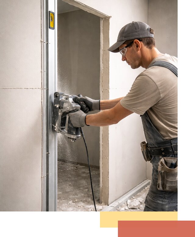 Устройство дверного проема в перегородке в Кохме