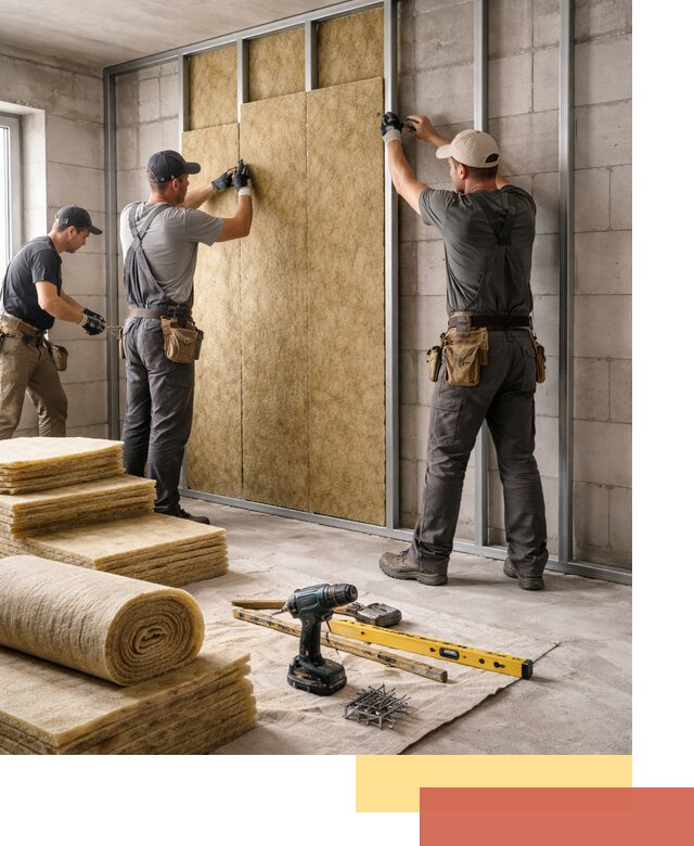 Шумоизоляция перегородок из блоков в Кохме — монтаж и защита шумоизоляцией