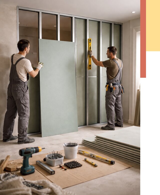 Перегородка из влагостойкого гипсокартона в Кохме от 4986 руб. — монтаж под ключ | ОТДЕЛОЧНИК-Кхм