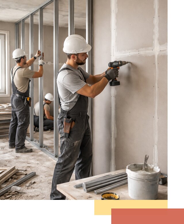 Перегородки из огнестойкого гипсокартона в Кохме под ключ