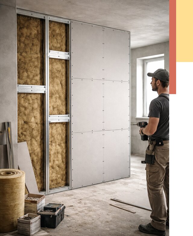 Усиленная перегородка под навеску в Кохме от 13297 руб. — монтаж под ключ | ОТДЕЛОЧНИК-Кхм