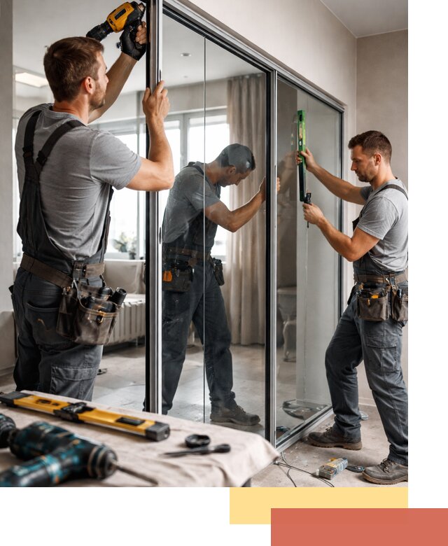 Каркасные стеклянные перегородки под ключ в Кохме