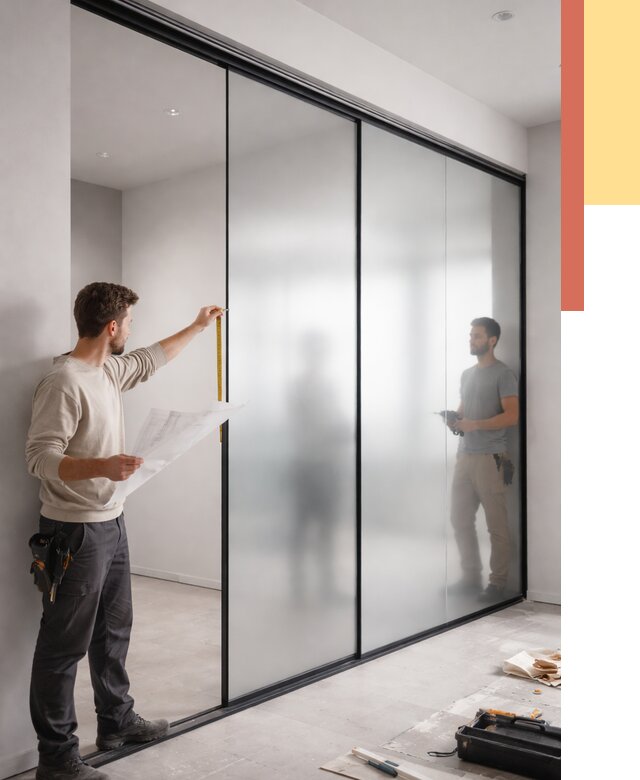 Матовые стеклянные перегородки в Кохме от 8830 руб. — монтаж и установка | ОТДЕЛОЧНИК-Кхм