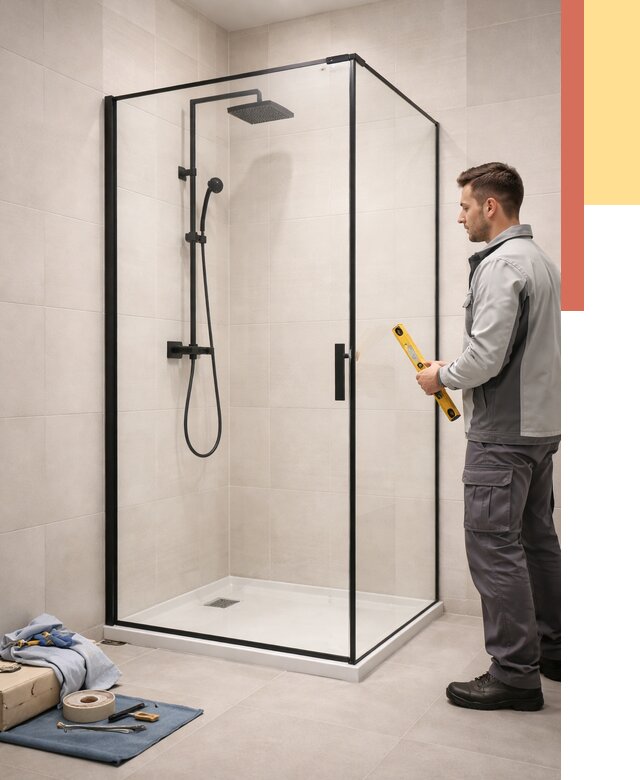 Стеклянные перегородки для душа в Кохме от 12985 руб. | Монтаж под ключ — ОТДЕЛОЧНИК-Кхм