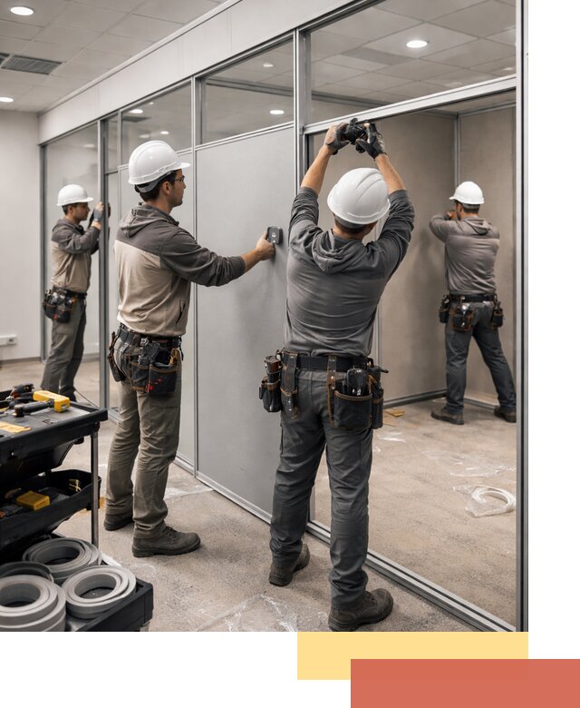 Мобильные офисные перегородки под ключ в Кохме