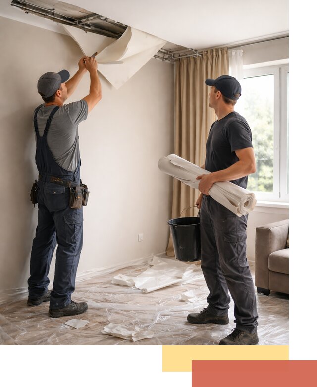 Демонтаж натяжного потолка в Кохме быстро и аккуратно