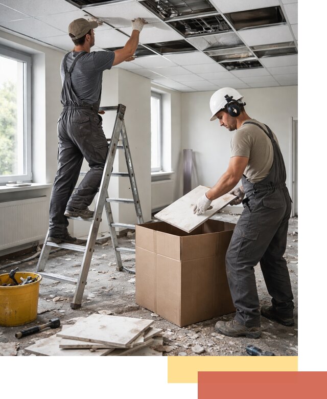 Демонтаж потолочной плитки в Кохме быстро и аккуратно