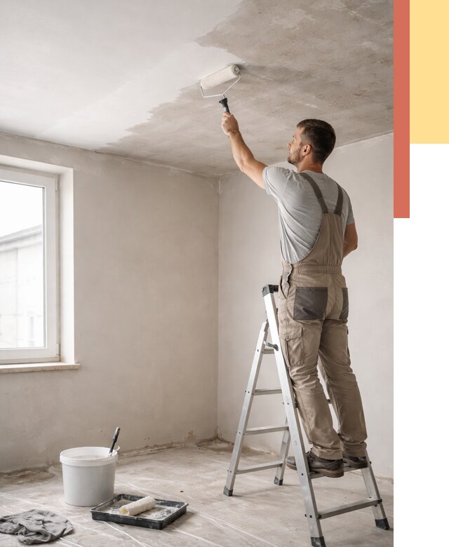 Грунтовка потолка в Кохме от 2597 руб. — быстро и недорого | ОТДЕЛОЧНИК-Кхм